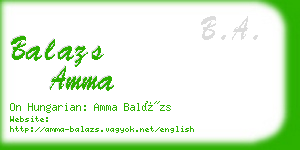 balazs amma business card